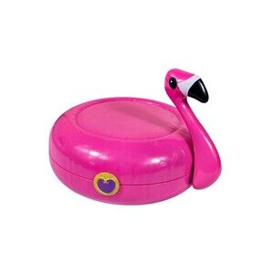 2017 Mattel Polly Pocket Flamingo Floatie Pink Compact Playset Only No Dolls